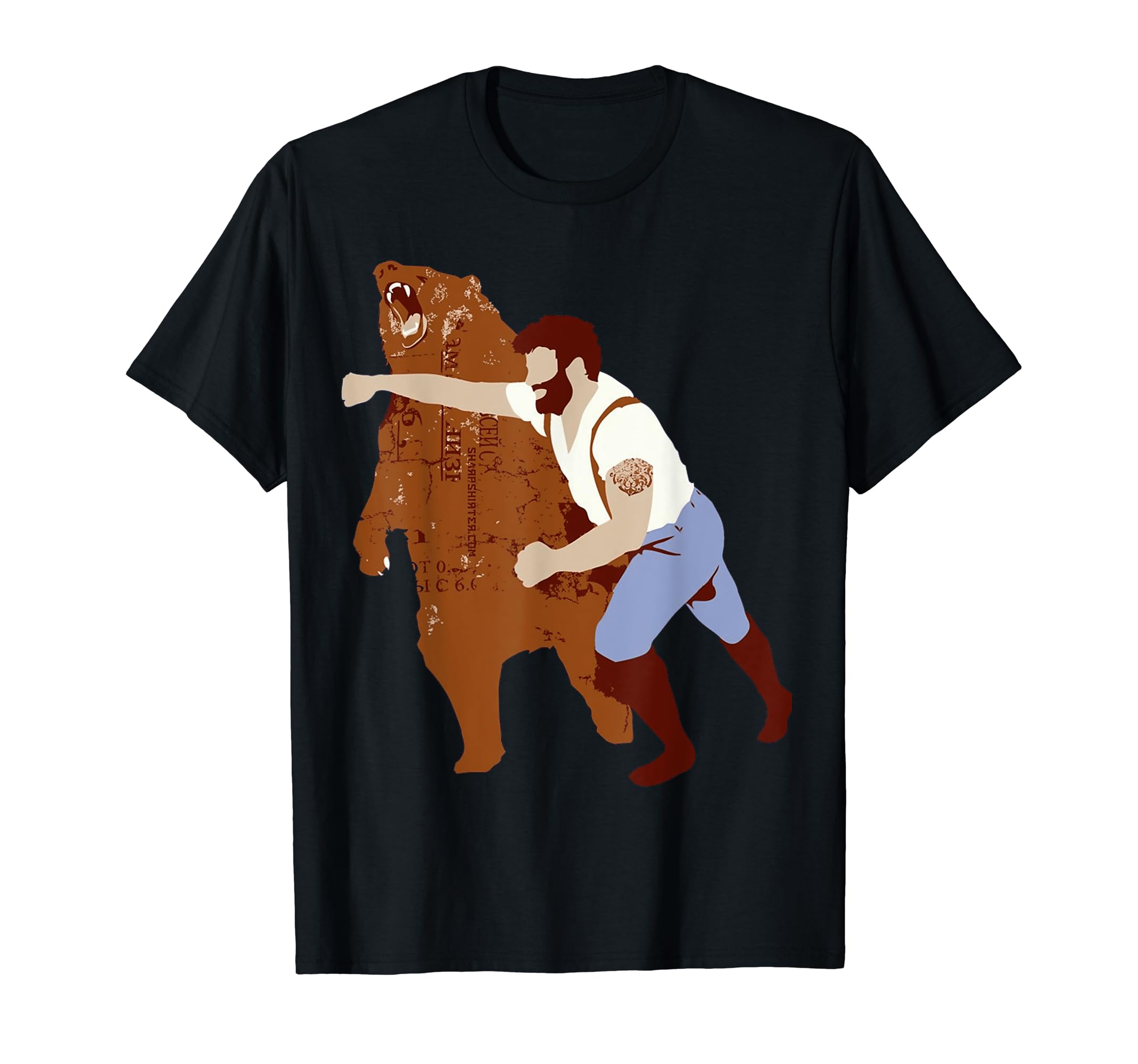 XamicMan Punching Bear Funny T-ShirtOEKO-TEX STANDARD 100