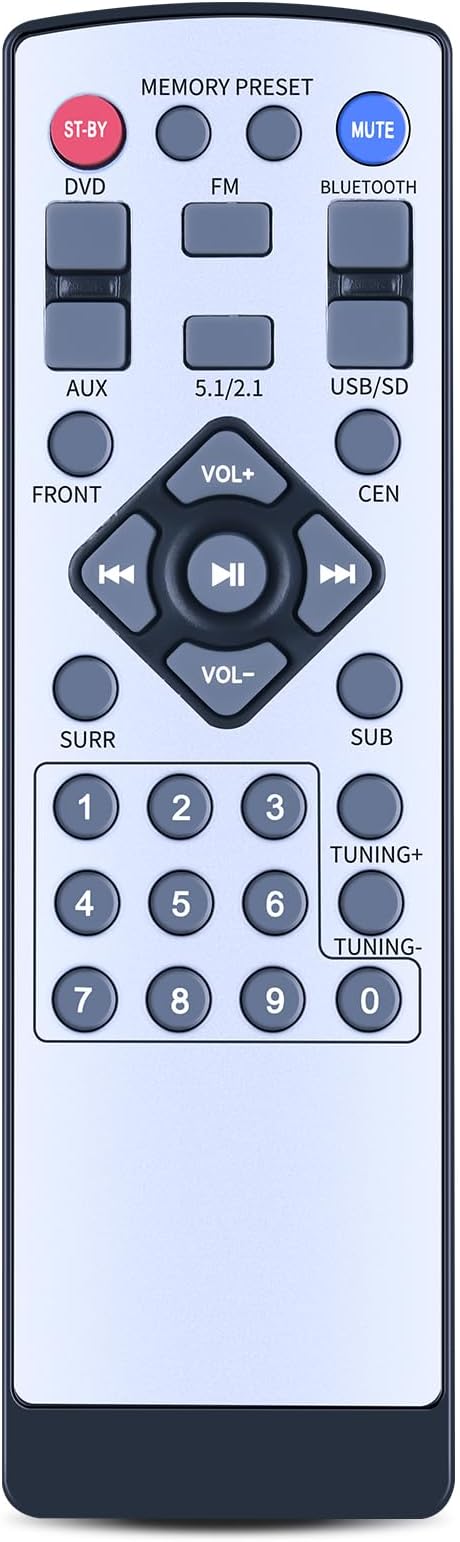 Replacement Remote Control for Acoustic Audio Compatible with AA5170 AA5171 AA5172 5.1 Channel Home Theater Speaker System