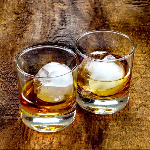 Qipecedm 8 Pack Whiskey Glasses, 10 Oz Crystal Scotch Glasses Old Fashioned Whiskey Glasses/Style Glassware For Bourbon/Rum Glasses/Tumbler Whiskey Glasses, Clear #TOP6