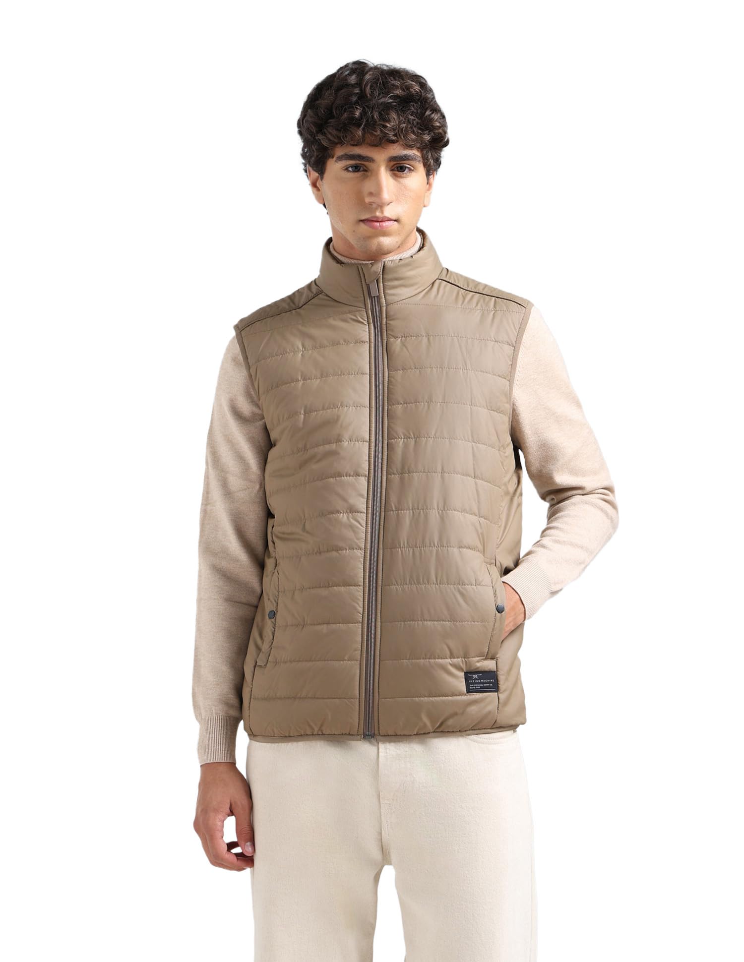 flying machine Regular Fit Solid Quilted Jacket-picture-21