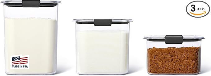 Rubbermaid Brilliance Plastic Food Storage Pantry Baking Set