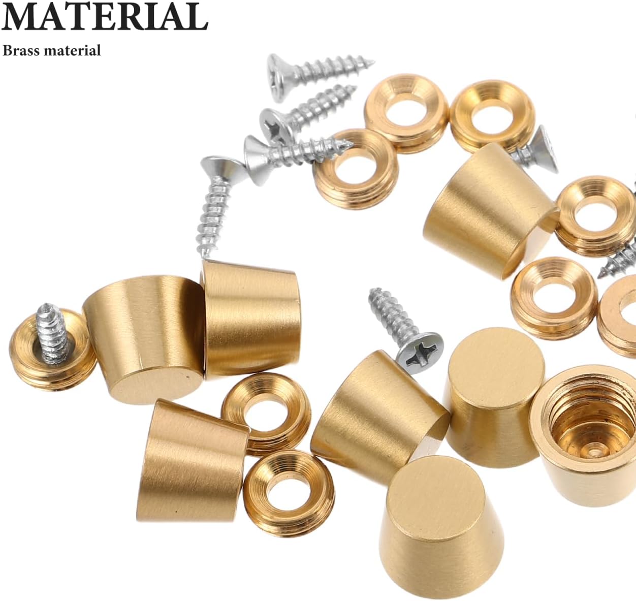 ULTECHNOVO Cutting Board Feet, 8pcs Brass Cutting Feet Brass Riser Furniture Hardware Replacement Parts for Wooden Display Tray Jewelry Box