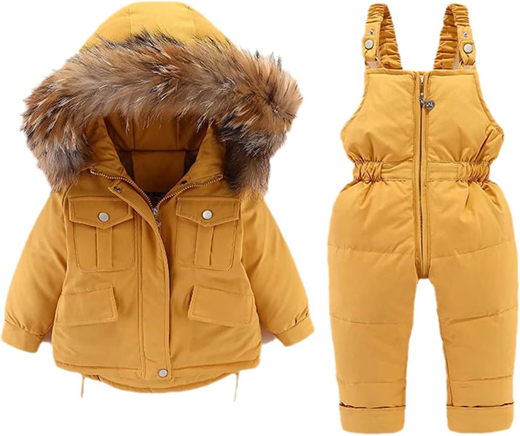 Winter Jacket for Girls Duck Down Coat Jumpsuit Children's Clothing Boy Outerwear Hooded Baby Snowsuit Kids Clothes Set