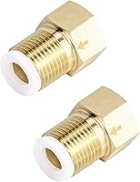 Vista 7 de QWORK Válvula de retención unidireccional de latón, hembra de 1/2" a rosca macho de 1/2" de prevención de reflujo