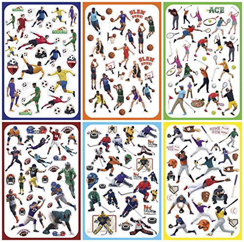 Koobar Sports Sticker Variety Pack: Assortment for The Whole Team and #1 Superfan