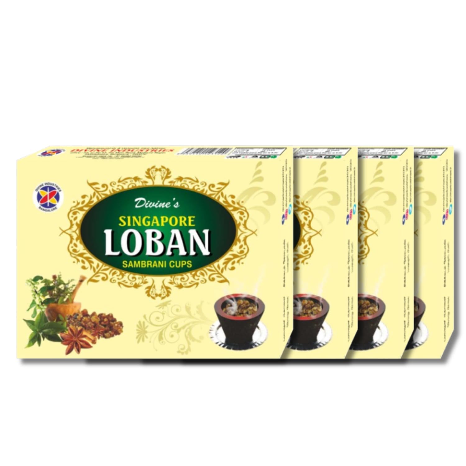 Divines Singapore Loban Premium Sambrani Dhoop Cups (Pack of 4, 12 Cups in Each Box) (Loban) (B0D5BBD5CX) Amazon Price History, Amazon Price Tracker