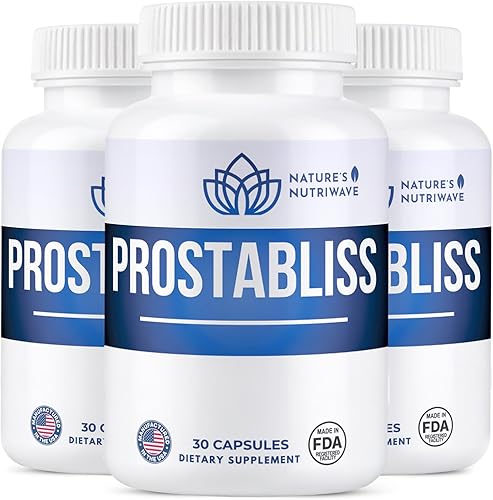 Prostabliss  Suplemento de hierbas 100% natural con zinc, té verde, cardo mariano y ginseng  Fabricado en Estados Unidos  30 cápsulas, suministro