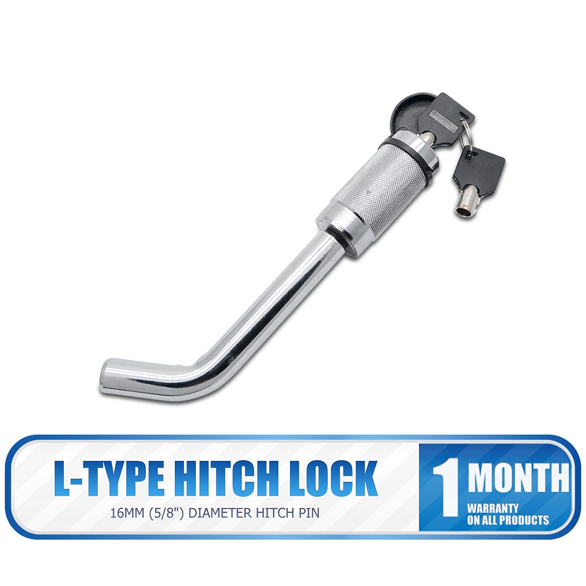 5/8" Hitch Lock Pin For Class II-V Truck & Trailer Receivers - Key Lock With Cover