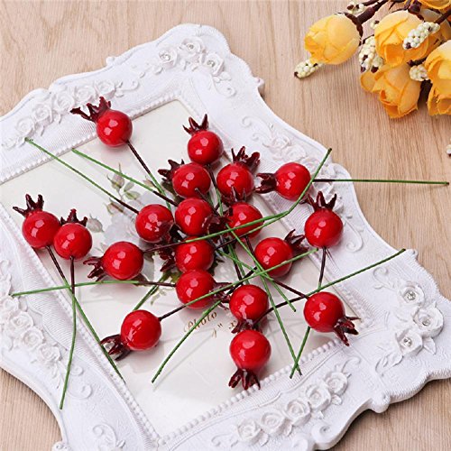 LIYUDL 20pcs Mini Artificial Red Pomegranate Fake Fruit Wedding Christmas Decor