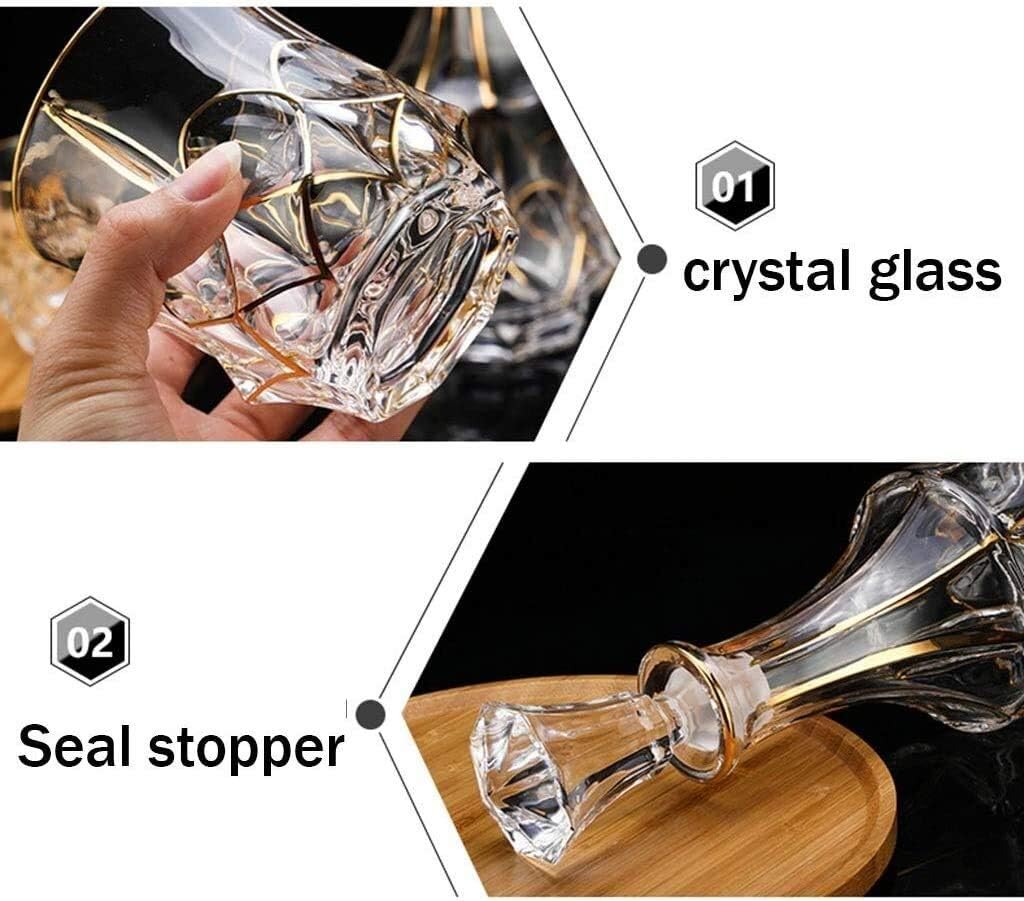 Red Wine Set, Crystal Wine Glass, 850ml Wine Bottle, Bar Accessories