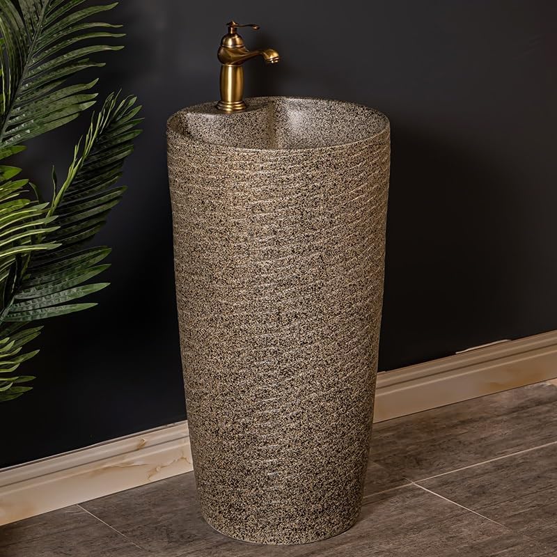 Bathroom Countertop Vessel Sink Home Pedestal Sink Wash Basin Ceramic Hotel Pedestal Sink Vanity