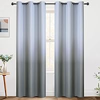 Vista 124 de SimpleHome Ombre Room Darkening Curtains 96 inches Length for Bedroom,Grommet Gradient Light Blocking Beige Gradient Window Curtains for Living