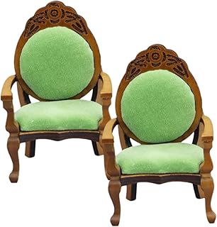 Hohopeti 2 Pçs Mini Poltrona Cadeira Em Miniatura Ornamento Acessórios De Bebê Para Bonecas Modelo De Cena Em Miniatura Cadeira Ornamento Modelo De Cadeira Criança Decorar Casa De Boneca