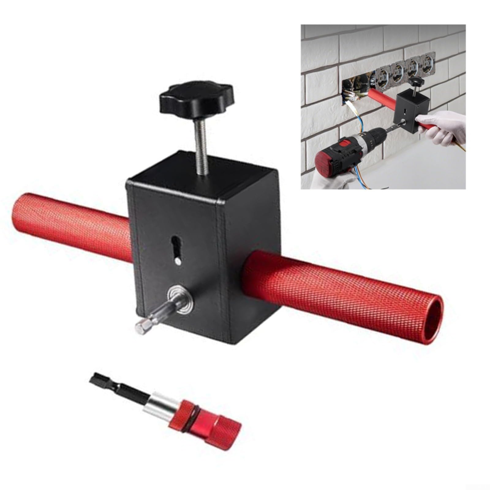 Elektrisches Kabelzieher-Werkzeug, Aluminiumlegierung Bohrmaschinen Kabelzieher Automatische Wand Verdrahtungsmaschine für 3-6mm Leitungen, für Bau-, Elektro- und Renovierungsarbeiten