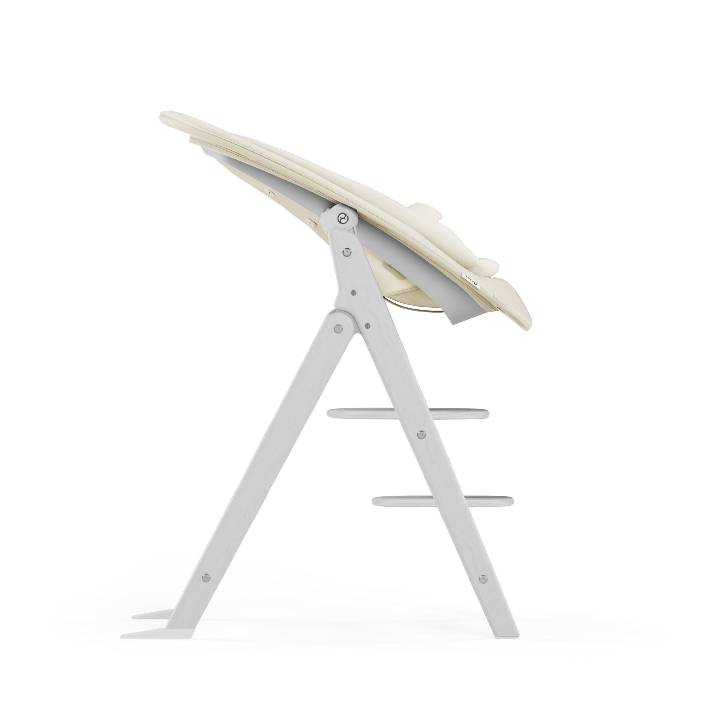 CYBEX Gold zestaw krzesełek do karmienia CLICK & FOLD 4w1, Rośnie razem z dzieckiem, W komplecie Złote gniazdko leżaczka, Zestaw i taca dla niemowląt, Drewno bukowe/Bawełna/Plastik, All White