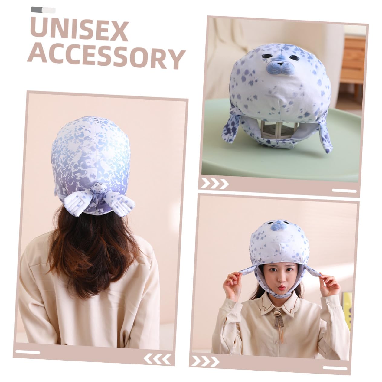 NOLITOY Cappello Costume Foca Morbido Unisex Unica per Adulti e Adolescenti Accessorio Versatile per Foto Performance e Cosplay Prop Fotografia Divertente