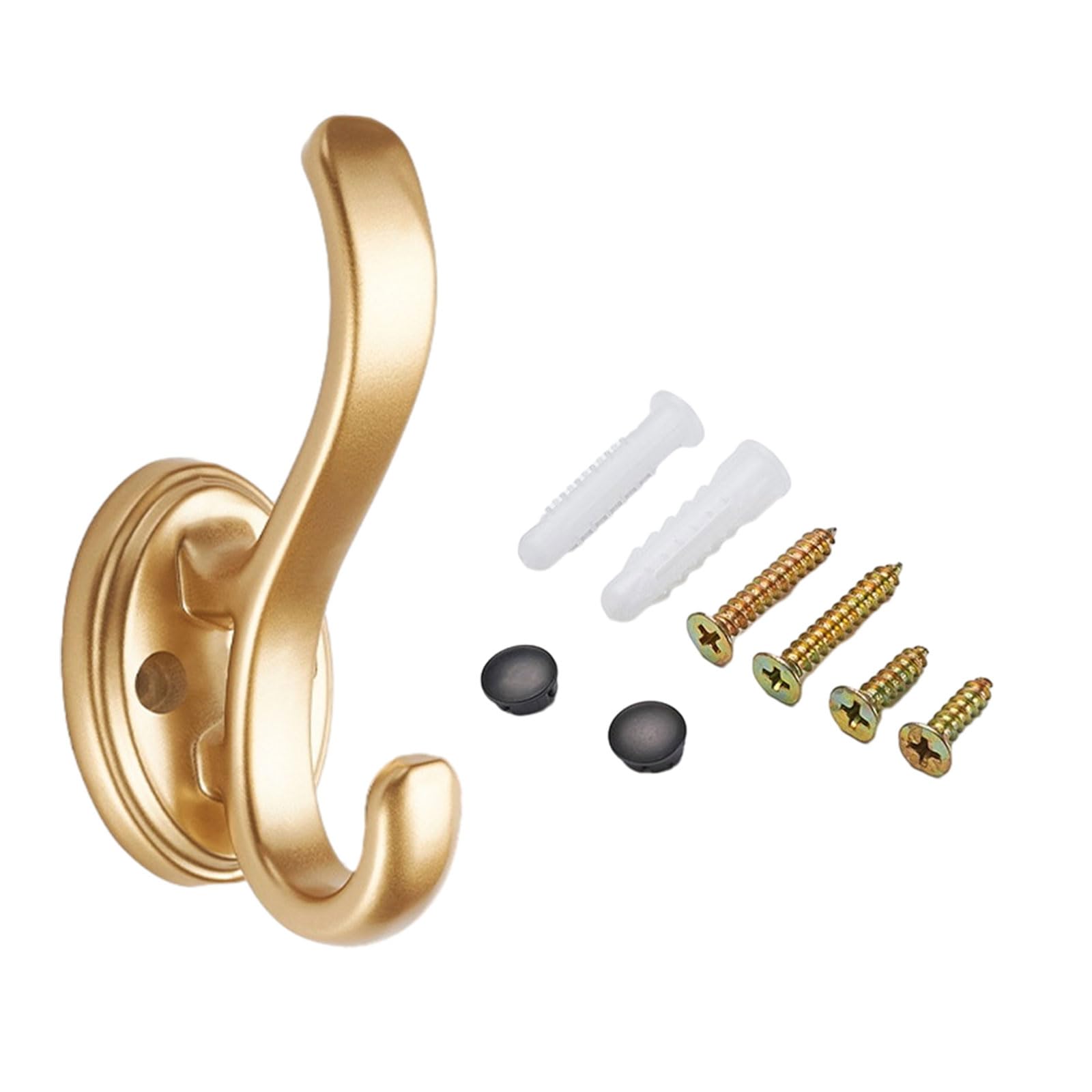 Nucelit of 4 Metal Entryway Hooks Sturdy and Space Saving Entryway Kitchen Bathroom Storage Organizer Hangers for Bags Hats Door Back Hook