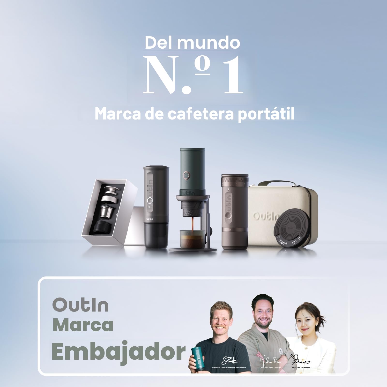 Kit de Accesorios de Espresso Nano OutIn, Cesta Plus, doble disparo