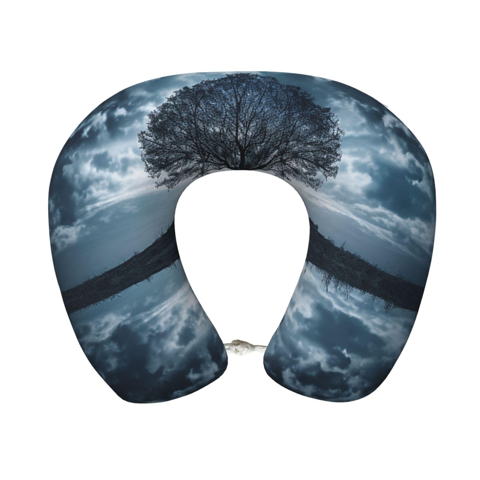 FekiLoot Travel Pillow for Sleeping, Reflection Travel Neck Pillow Comfortable U Shape Memory Foam Neck Rest Support Portable Travel Accessories Suitable for Airplane Car Office
