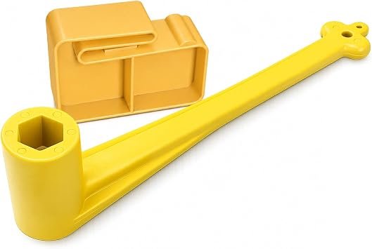 Marine Boat Prop 1-1/16" Polymer Propeller Wrench 91-859046Q4 & PMPS-1-DP Prop Stop Block Fit Mercury/Mercruiser/Alpha, for All Outboard & Stern Drive Applications Light-Weight, Yellow, Rustproof
