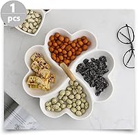Vista 5 de Cabilock Plato de Dim Sum en forma de corazón para verduras, cesta de frutas, tazón de fuente para servir aperitivos, bandeja dividida, bandeja