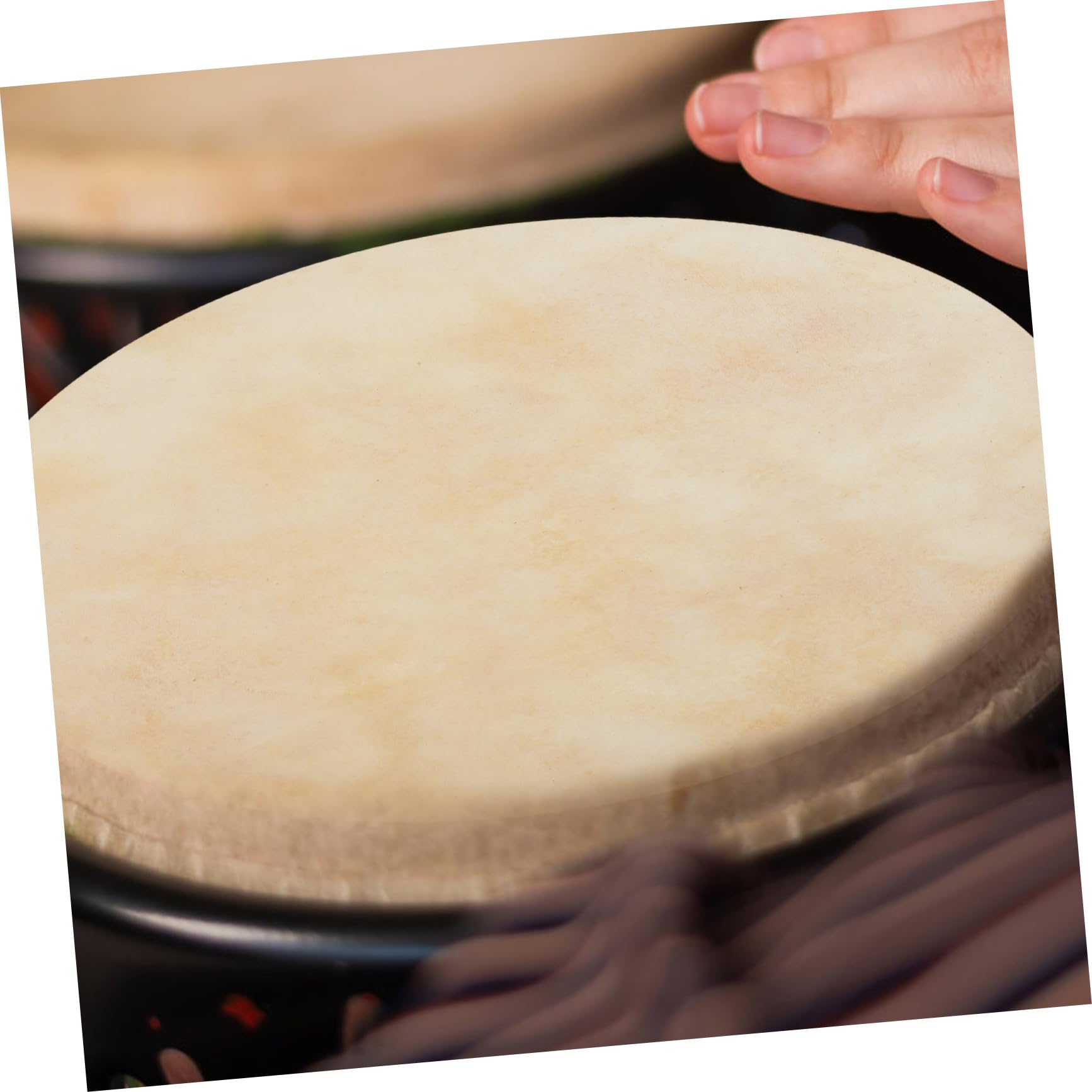 BESPORTBLE 2Stücke Langlebige Trommelhäute aus Hochwertigem Leder für Afrikanische Trommeln Ersatzteile für Percussion Einfach zu Verwenden Geeignet für Schlagzeuger und Percussionisten