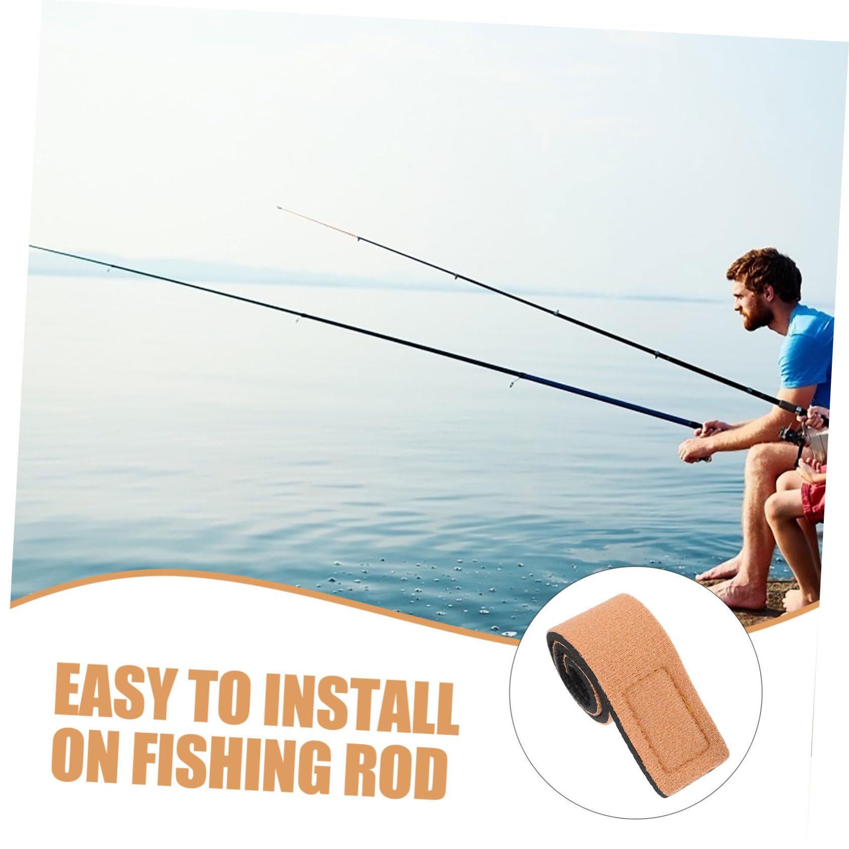 Toddmomy 12pcs Fishing Rod Straps Fishing Pole Sleeves for Secure Transport Blend for Casting Fly Rods Lightweight Easy to Store Multiple Colors