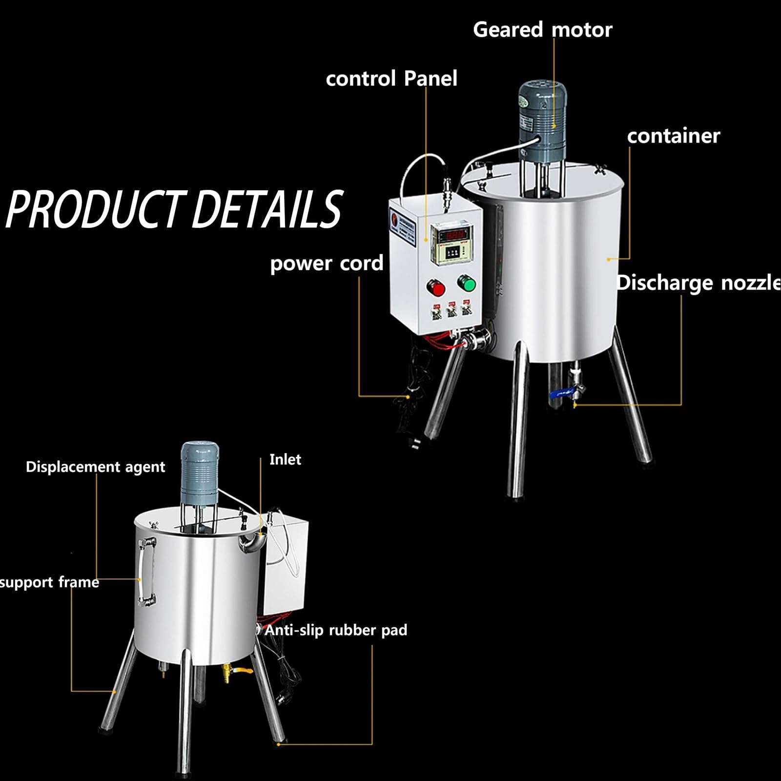 Máquina de llenado de mezcla de calefacción eléctrica, tanque de agitación de acero inoxidable 15L/30L para velas, pintalabios, crayones, esmaltes de uñas, cremas con visualización de temperatura