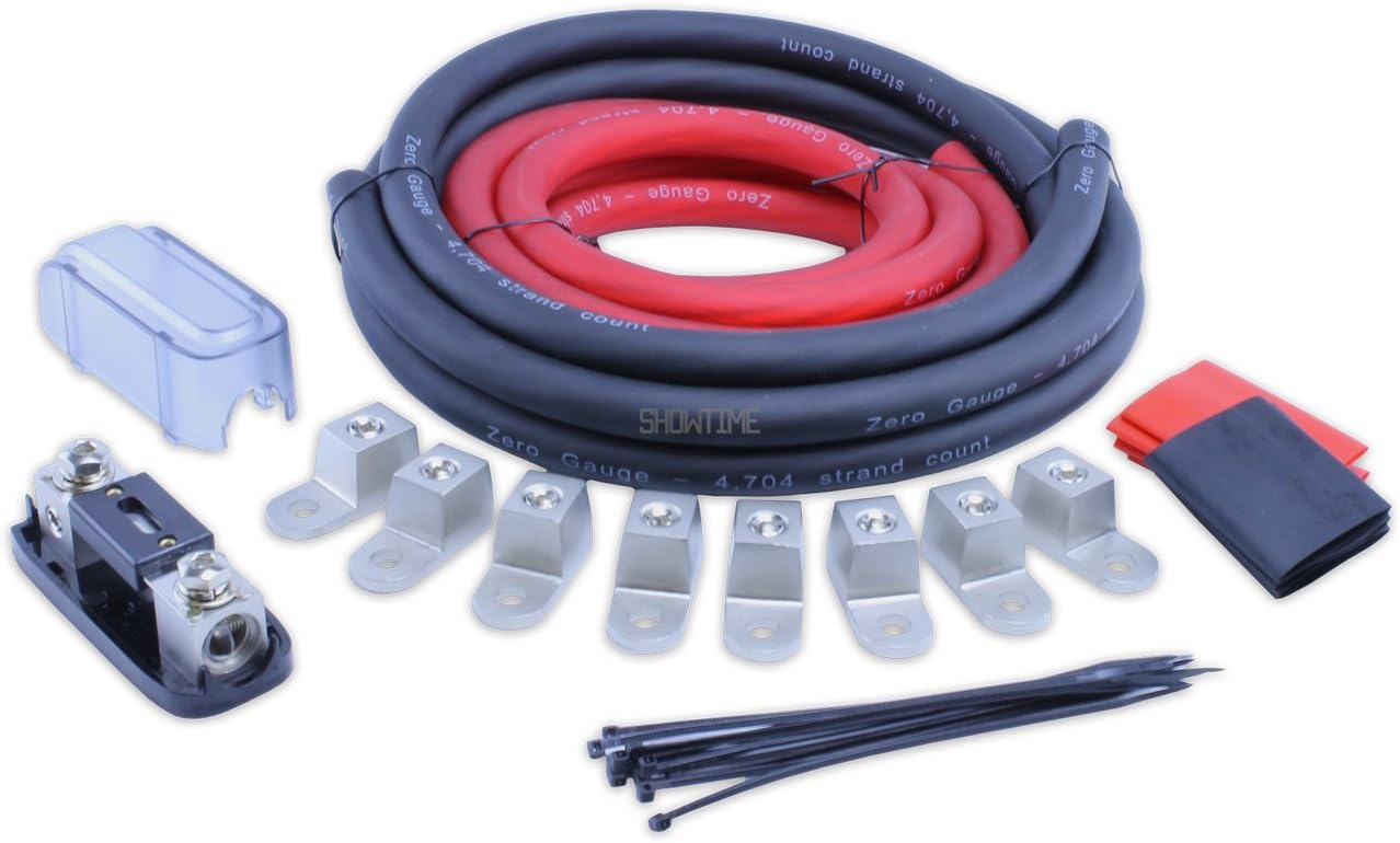 Mechman Alternators BIG3 1/0 CCA Big 3 Wire Cable Kit w/ 250A Fuse