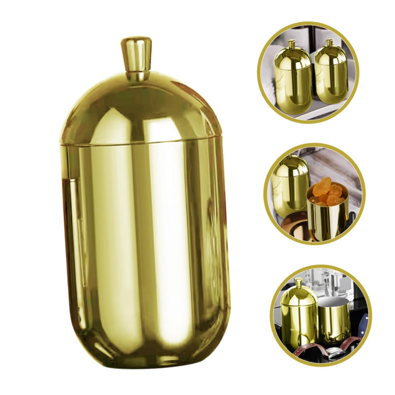Edelstahl Wiederbefüllbare Diffusorflasche in Gold mit Deckel