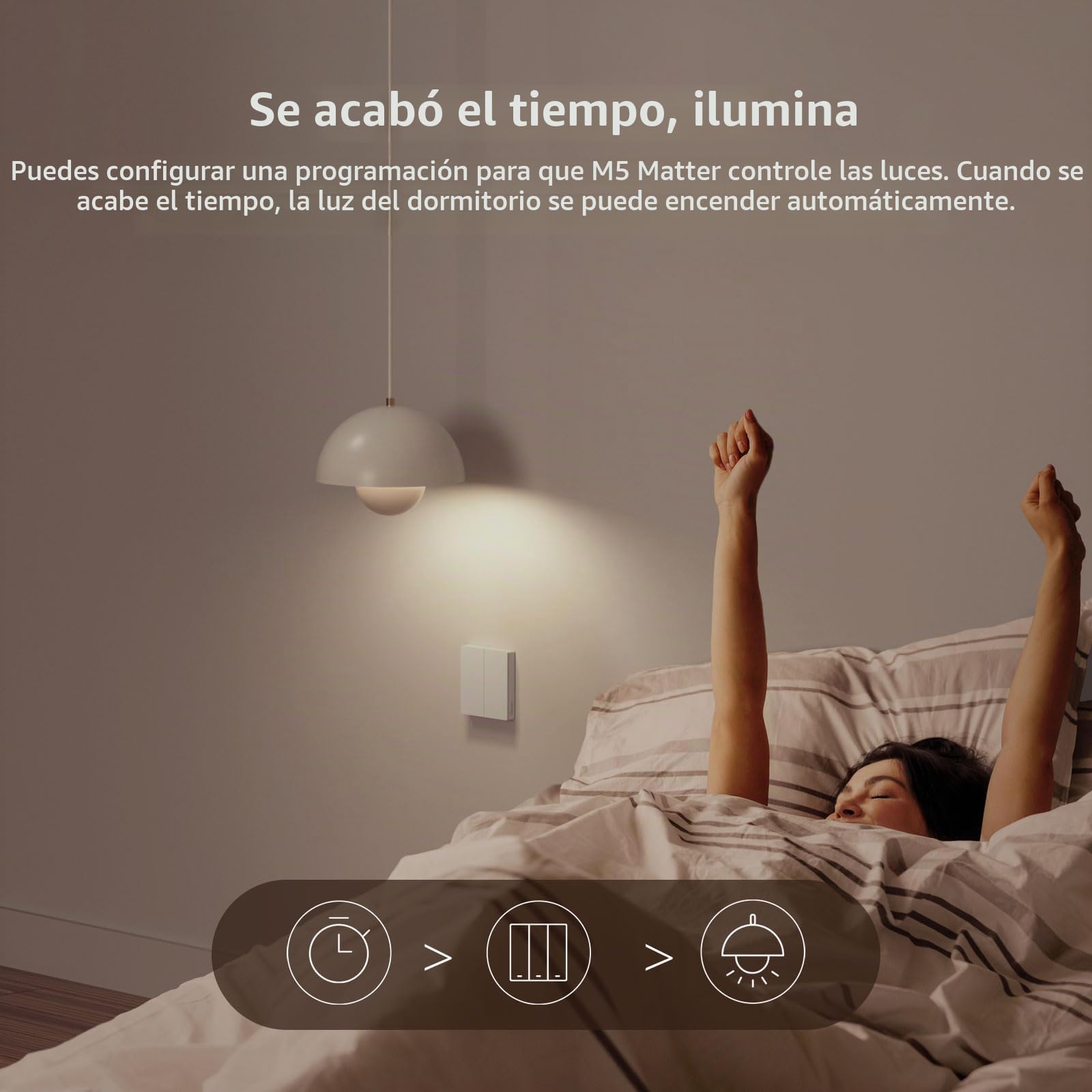 SONOFF M5-2C-80W (Matter) Interruptor de luz Inteligente, Interruptor de Pared Wi-Fi Alexa, Interruptores de luz eléctrica, 2 Canal, Compatible con Alexa and Google Home [Cable neutro requerido]