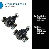 Vista 272 de TRQ, junta de rótula inferior delantera para el lado del conductor y del acompañante