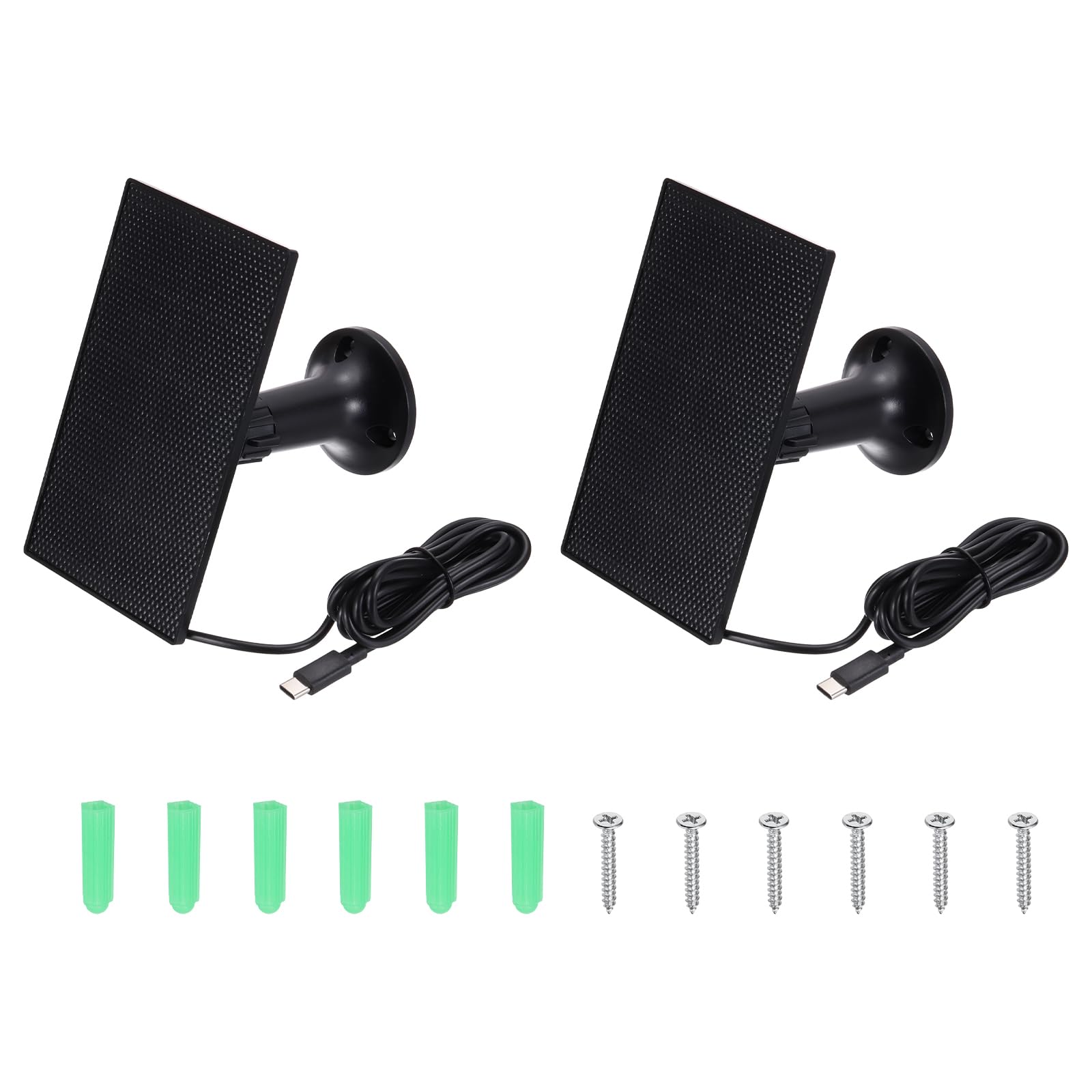 Panneau solaire pour caméra Ring 2W chargeur USB Type C extérieur 6V