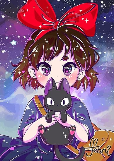 Amazon 魔女の宅急便 キキ ジジ 数字キット塗り絵 手塗り Diy絵 デジタル油絵 フレームレス 50x70cm ぬりえ おもちゃ Amazon 魔女の宅急便 キキ ジジ 数字キット塗り絵 手塗り Diy絵 デジタル油絵 フレームレス 50x70cm ぬりえ おもちゃ