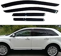LQQDP Smoke Tint Window Visors for 2007-2014 Ford Edge & 2007-2015 Lincoln MKX - Front Rear Tape-On Sun Rain Guards, 4pcs