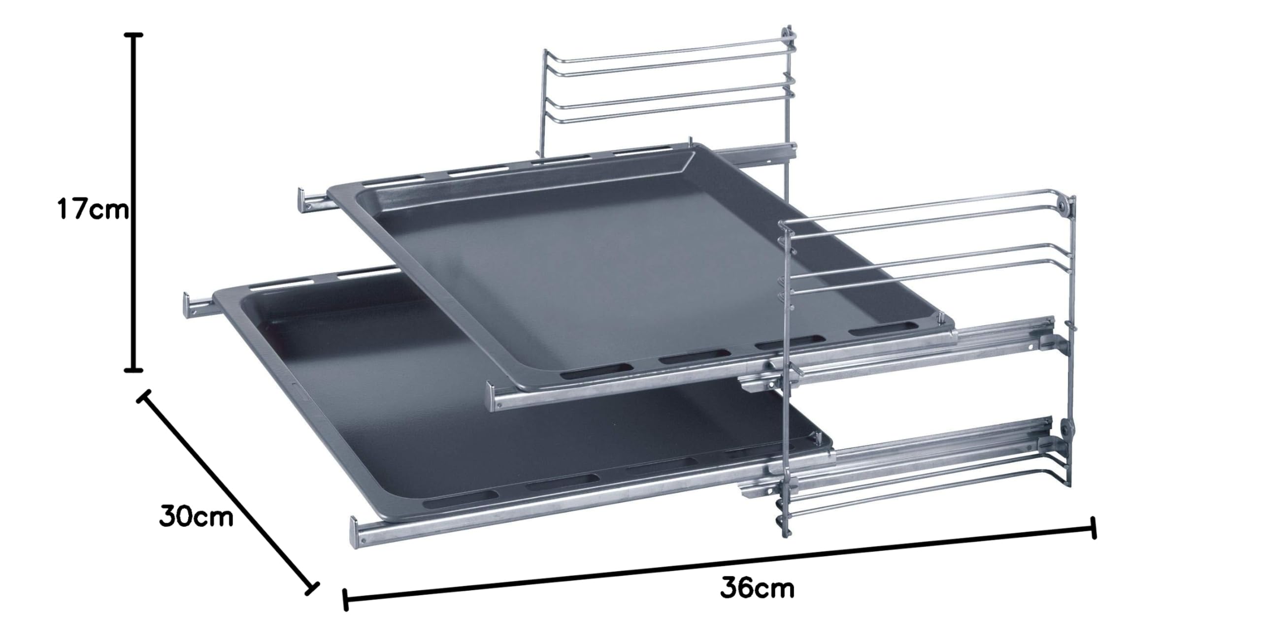 Bosch HEZ438201 Teleskopauszug 2-fach Edelstahl Zubehör für Backöfen