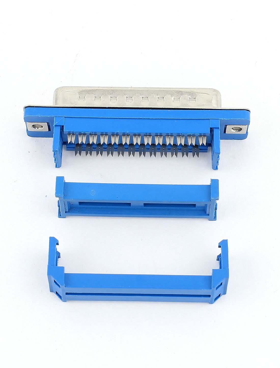 sourcing map Conector de Cable Plano IDC Macho de 25 Pines D-Sub DB25 de Puerto Paralelo de 10 Piezas