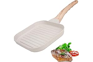 Nonstick Griddle Pan for Stove Tops, 7.3 Inch Grill Pan for Indoor...