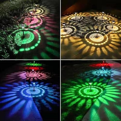 Bright Solar Pathway Lights 8 Pack Color Changing, Solar Outdoor Pathway Lights Ip67 Waterproof, Led Solar Powered Garden Lights For Path Walkway Yard Lawn Landscape Decorative(Multicolor&Warm White) #TOP1