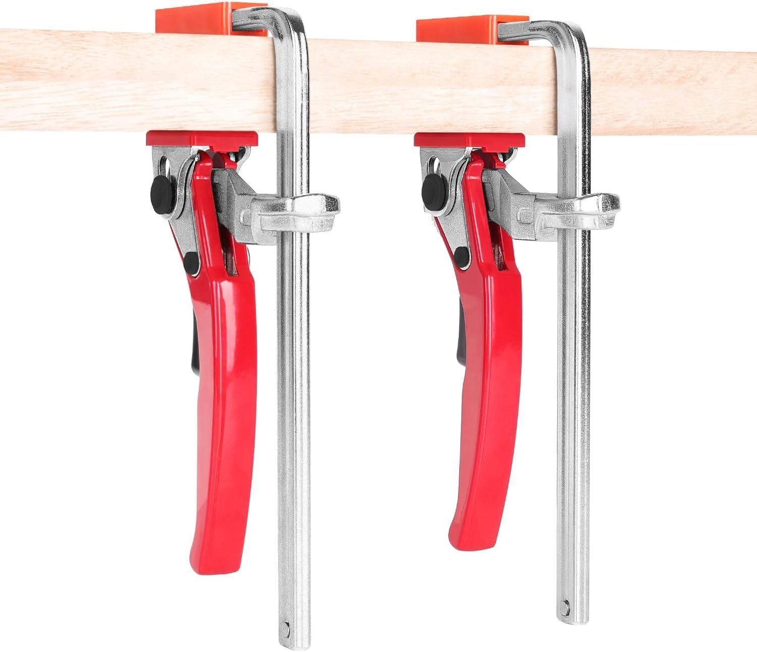 2 piezas Abrazadera de Mesa con Trinquete para Amolar Cortar, Abrazadera de Palanca Abrazadera de Barra de Liberación Rápida de 120 mm de Capacidad y 60 mm de Profundidad de Garganta