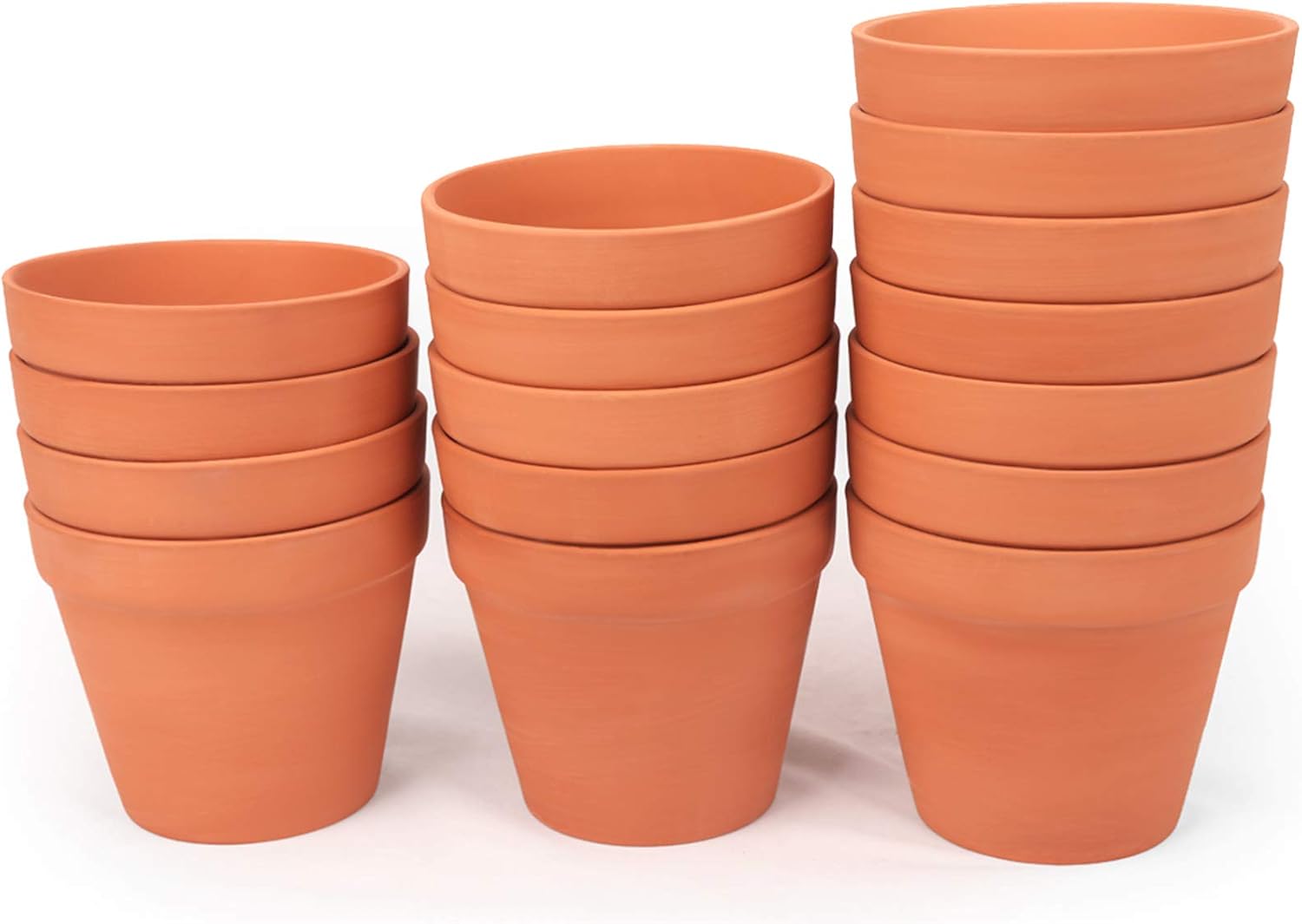 [15 Pack] 5.5" Terracotta Pot Planter Nursery Pots Clay Pots Clay Ceramic Pottery