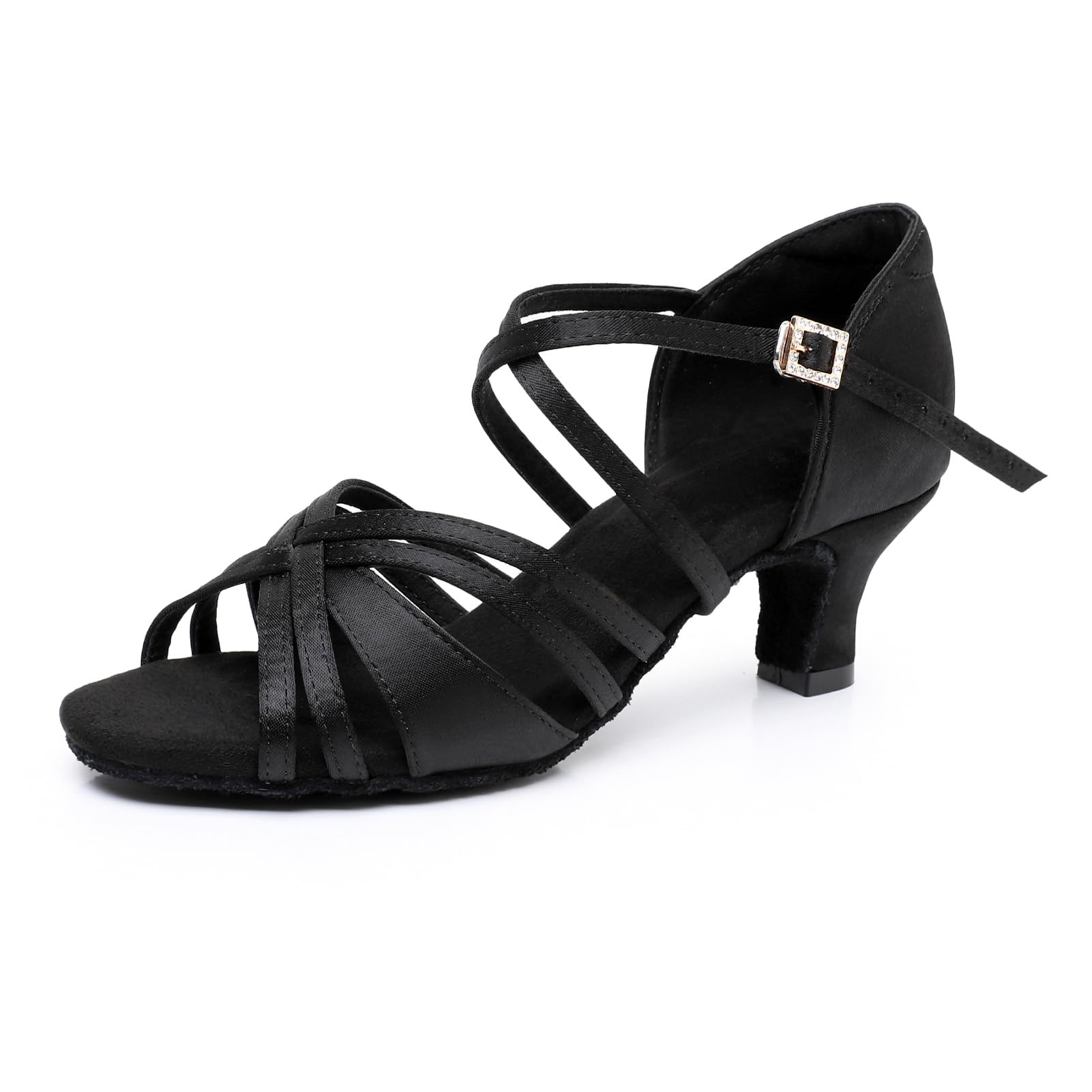 Latin Dance Shoes for Women Classic Styles Salsa Ballroom Performance Shoes Professional Practice Dance Shoes 5/7 cm Heel, 34-43 EU