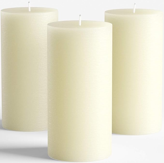 Melt Candle Co Ivory Pillar Candles Unscented Candles for Weddings