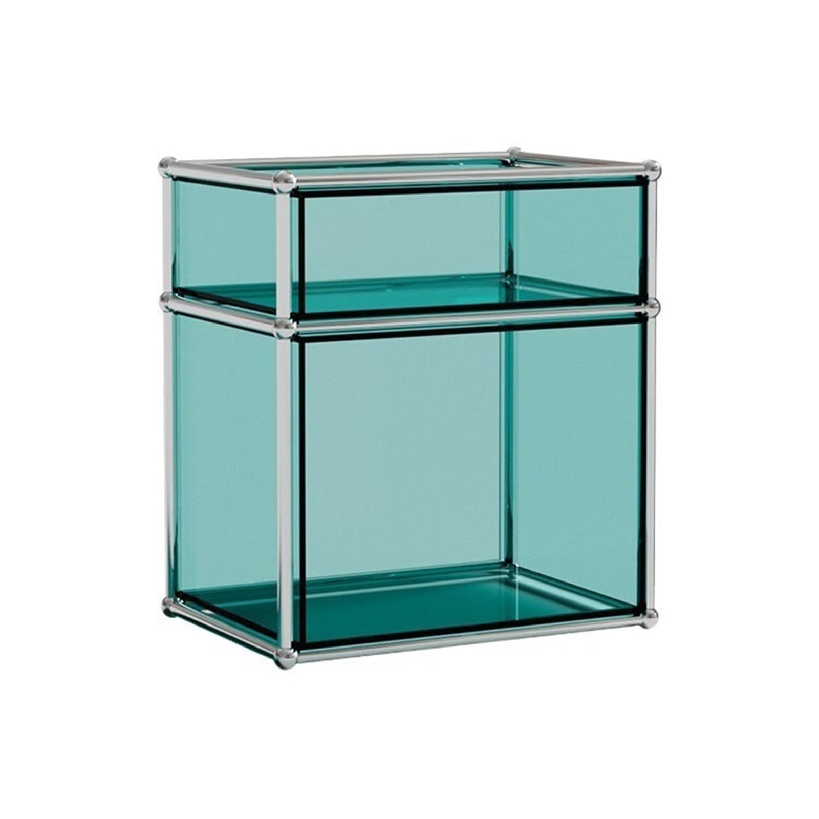 Shihan-2015 Bookcase Small Bookshelf Acrylic with Stainless Steel Framework Standing Minimalism Storage Shelving Unit Display Shelf