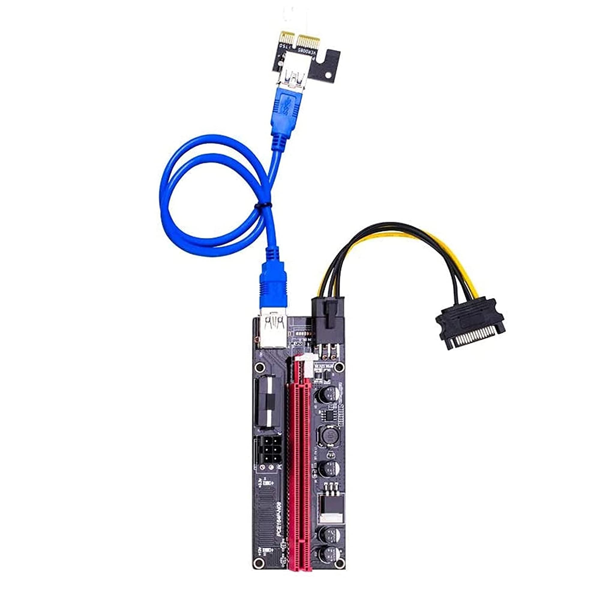 Computer Video Card & GPU Cooling Equipment GPU Processor 6 Pack GPU Riser  Latest V009S ALB Vendor PCIE Riser 6 PIN Mining Motherboard