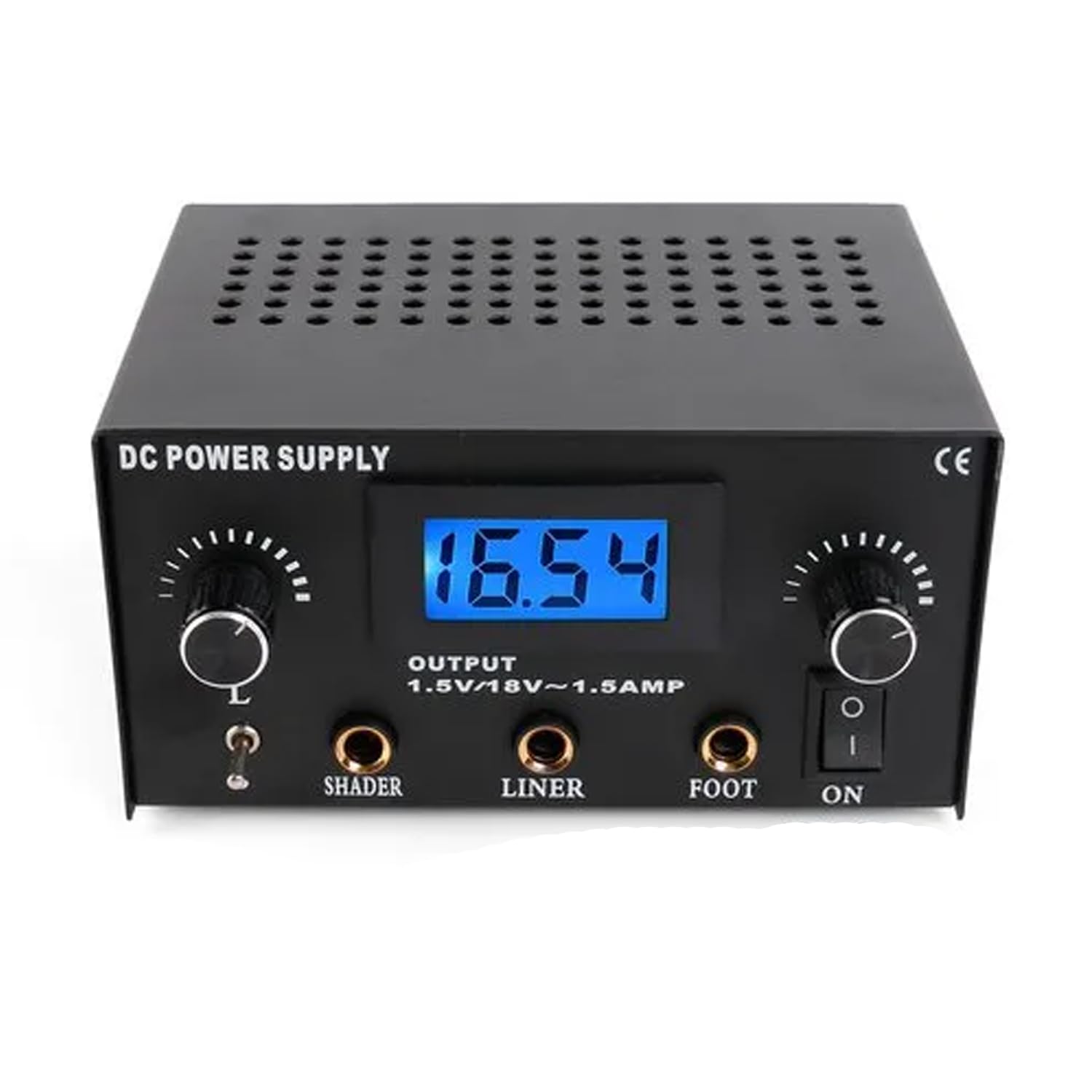 Tattoo Gizmo Tattoo Dual Digital Real-Time Display Adjustable Voltage Tattoo Power Supply for Rotary and Coil Tattoo Machine