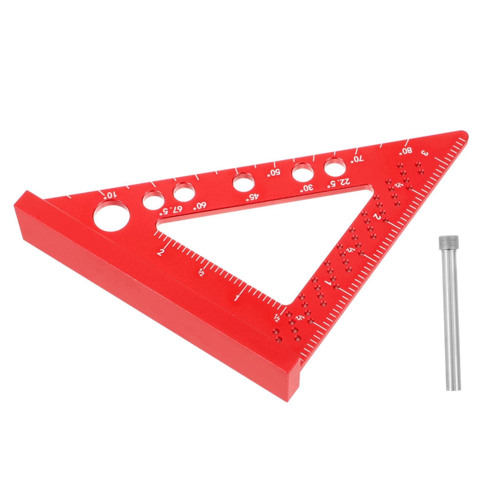 BESTonZON 4piezas Regla De Carpintería De Precisión Escuadra De Grados y Protractor Herramienta De Medición Para Proyectos De Carpintería y Diseño De Ingenieros