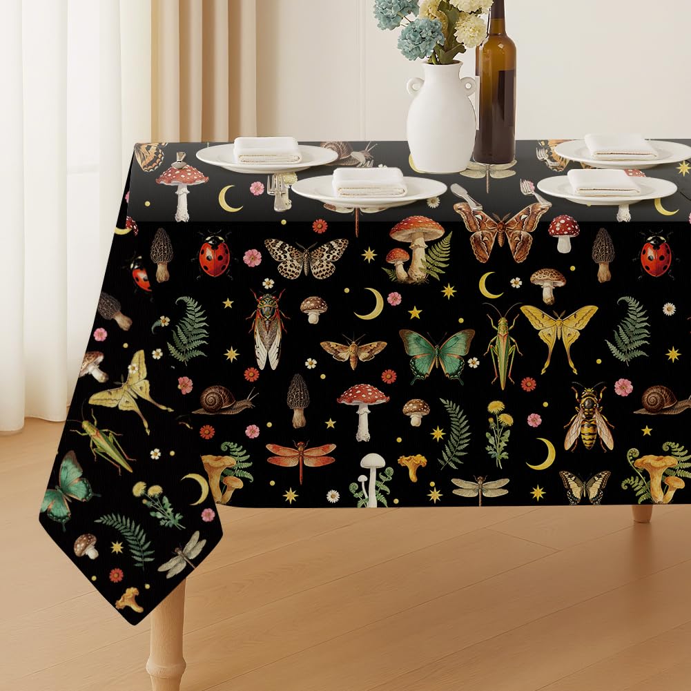 ANATTASOUL Butterflies and Moths Table Cloth for Dining Party Outdoor