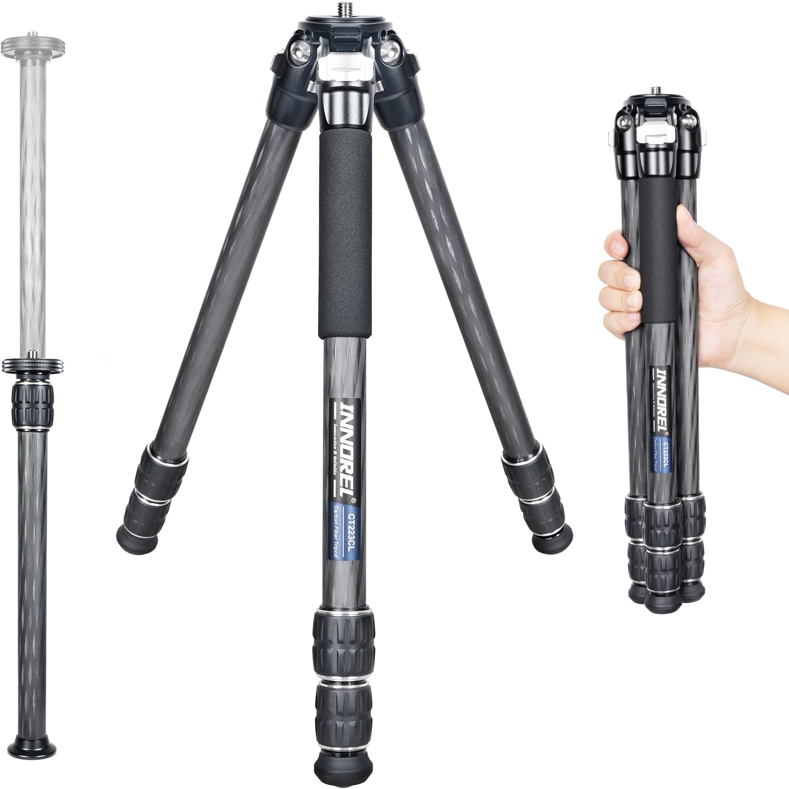 10 Layer Carbon Fiber Travel Tripod INNOREL CT223CL with Center Column