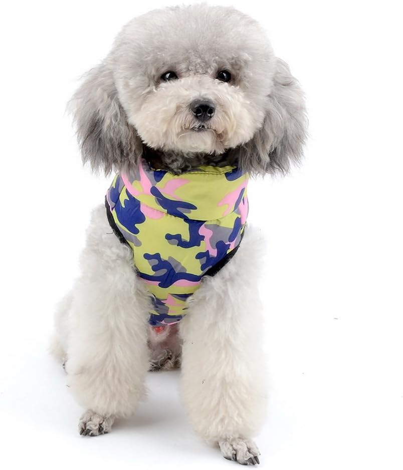 SELMAI Camo Waterproof Small Dog Cat Winter Coat Quilted Vest Jacket Harness with D-ring Pet Puppy Puffer Coat Chihuahua Cold Weather Clothes Apparel Pink L - Image 5